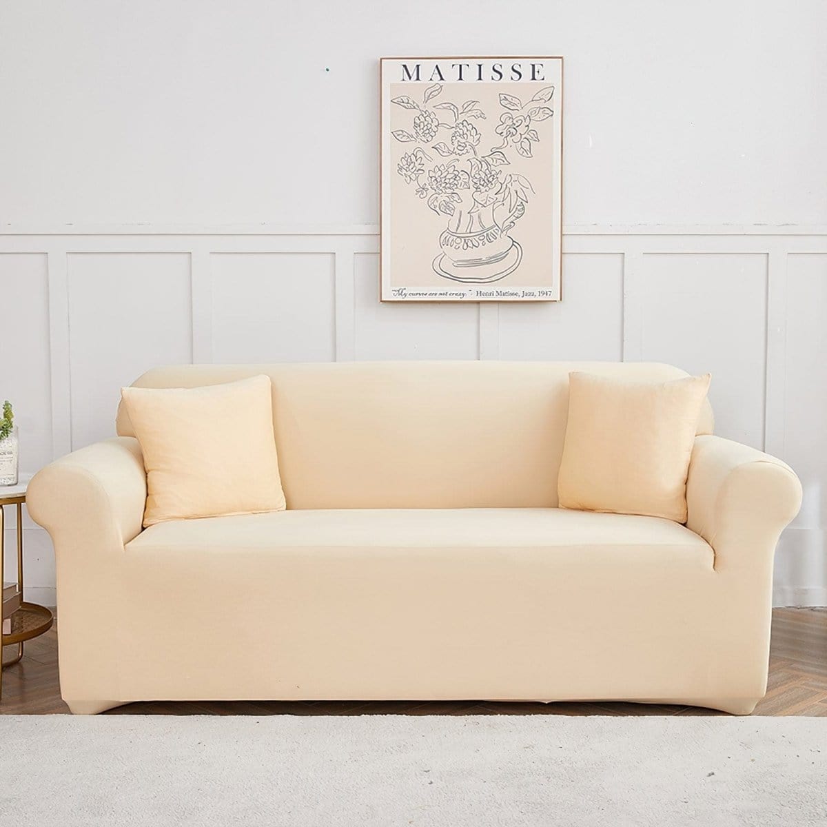 Stretch-Sofabezug Beige