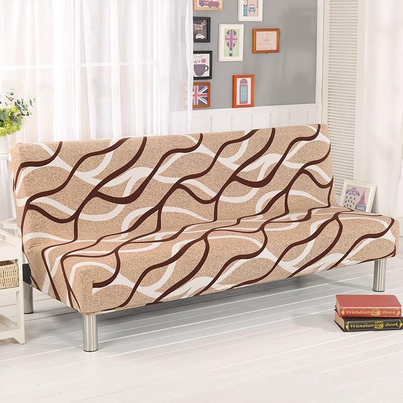 Stretch-Bezug für Klick-Klack-Sofa, Beige Wellen, auf einem Klick-Klack-Sofa