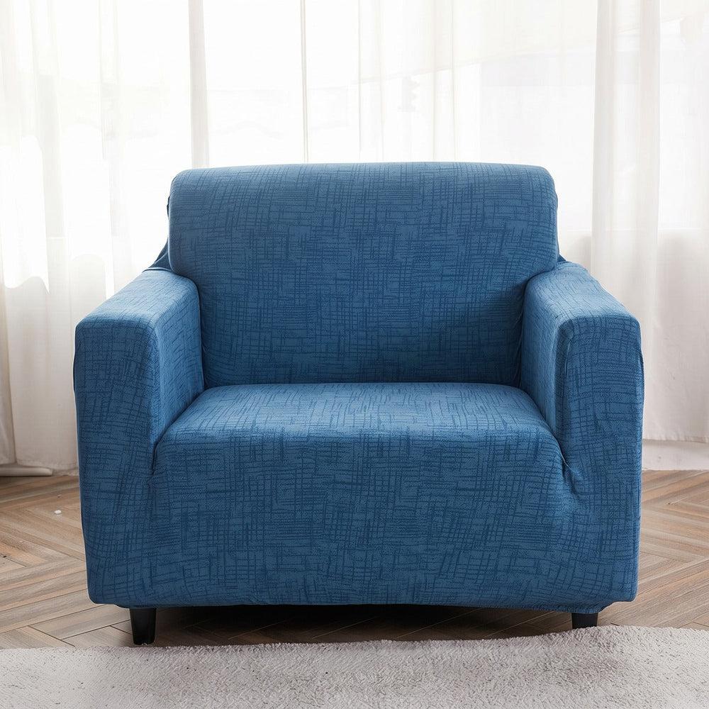 Stretch-Sesselbezug Jeansblau meliert